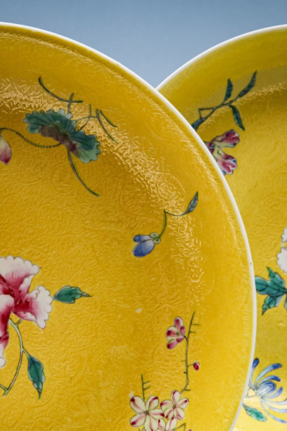 Square Yellow Chinese Plates