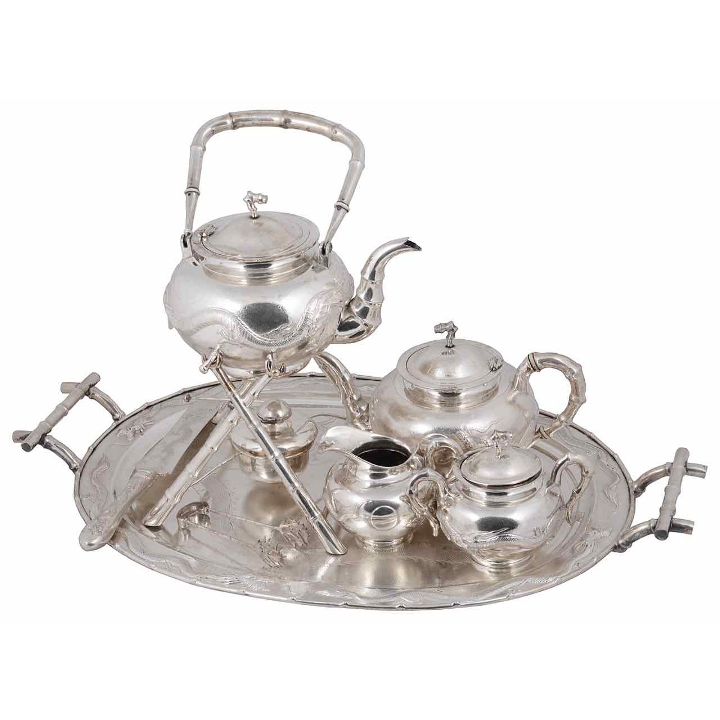 Chinese Silver Tea Service